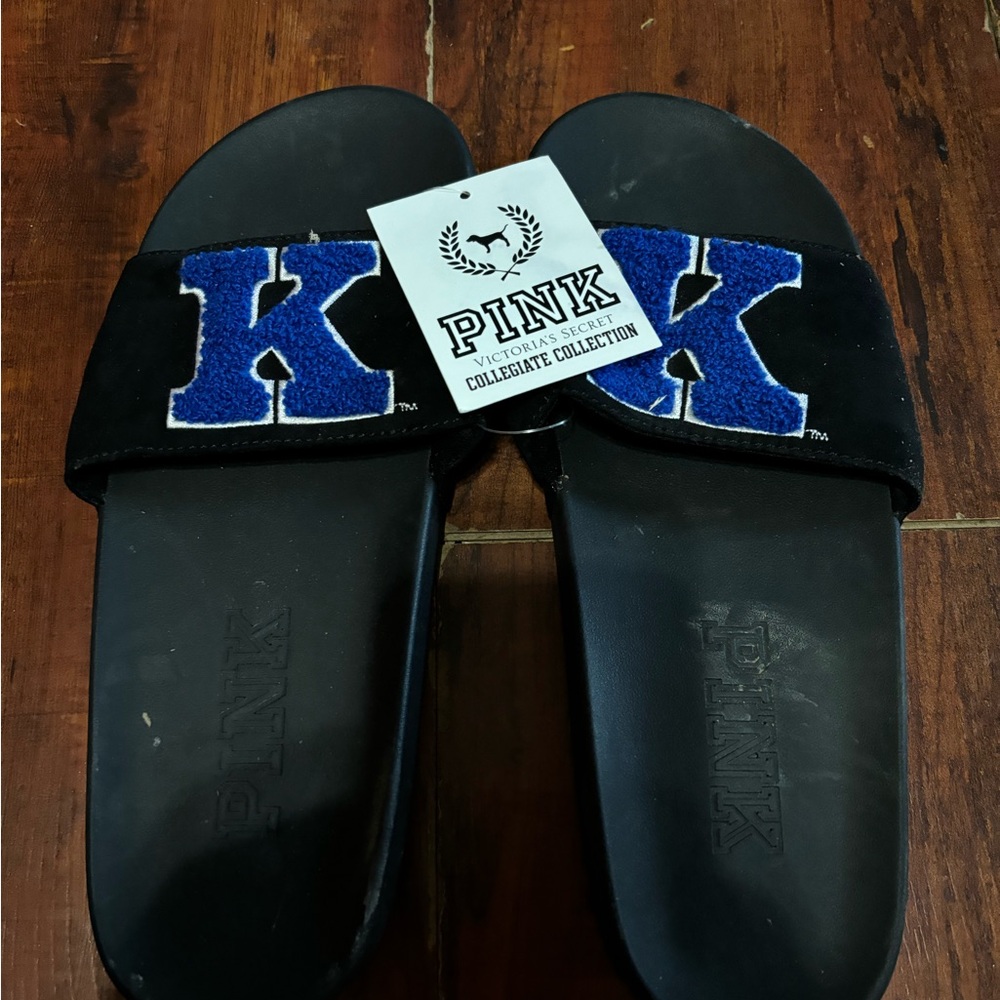 Collegiate Black Slide Sandals UK